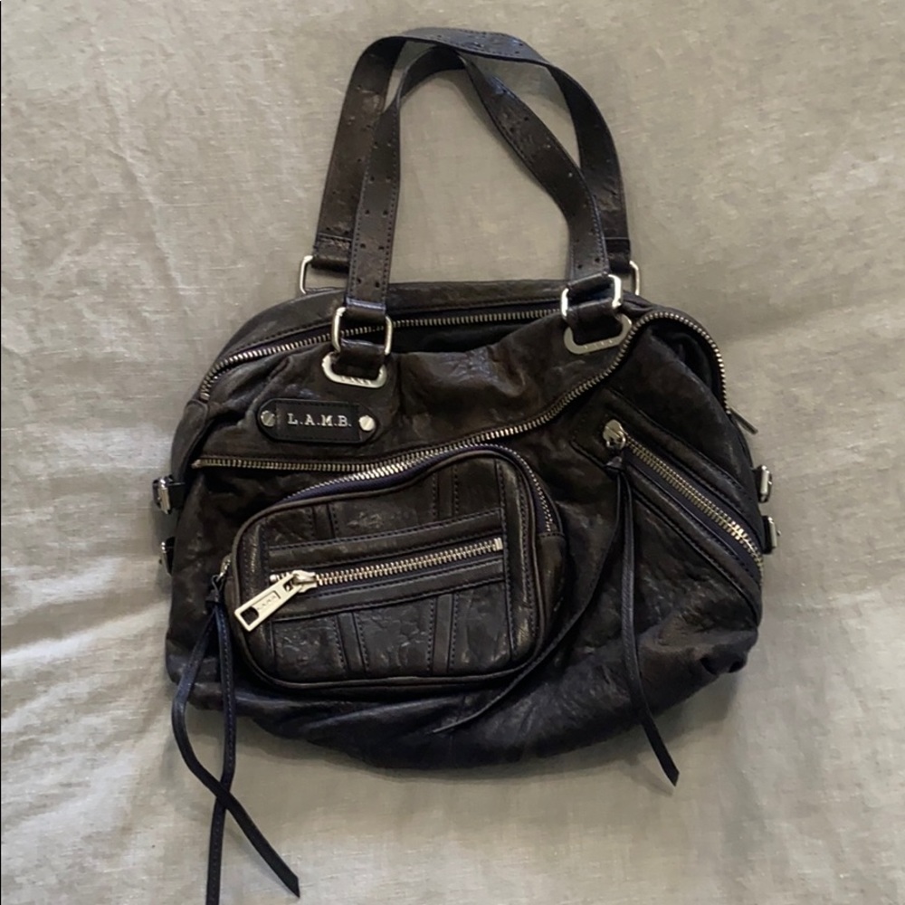 L.A.M.B. Shoulder purse leather